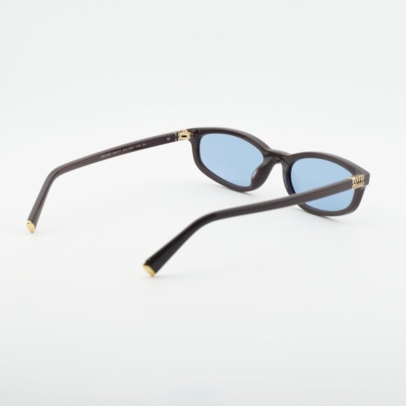 Miu Miu MUA06S 22C60O Sunglasses Moka Rectangle Frame, Light Blue Lenses main image 10